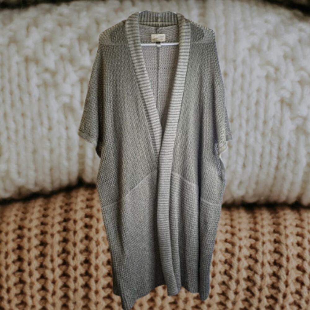 Universal Threads OS beige knit long cotton blend stretch woman's casual sweater